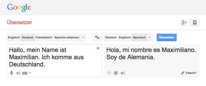 Sprachen übersetzen mit Google Translate