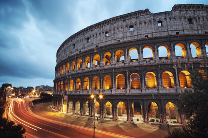 Die Ruine der Römerzeit: Das Kolosseum in Rom, Italien
