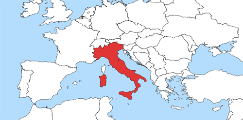 Weltkarte Italienisch
