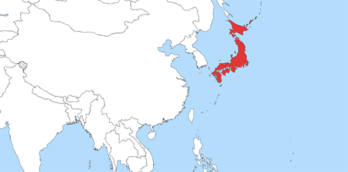 Weltkarte Japanisch