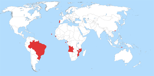 Weltkarte Portugiesisch