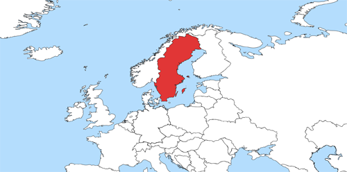 Weltkarte Schwedisch